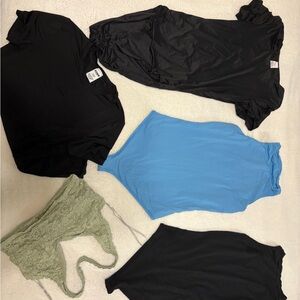 Mixed PINK Bundle - BodySuits, Compression Shirt + Bralette